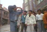 Jackie with his stunt crew